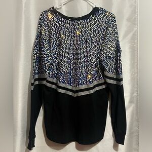 Balera Black and Silver Sequin Sweater